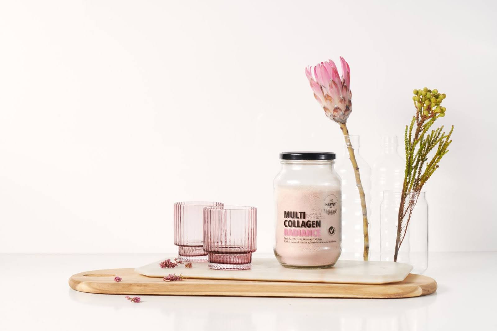 Discover how Multi Collagen Radiance reduces dark circles and puffiness around your eyes. The Harvest Table's premium formula for healthier-looking skin.